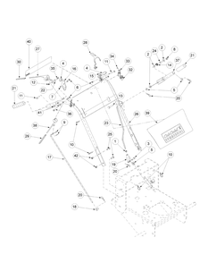Handle Assembly Diagram and Parts List for G1332 55AI5GMQ050-WAM Cub Cadet Lawn Mower